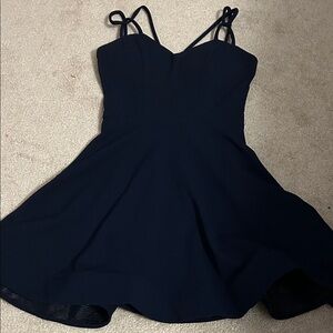 B Darlin Navy Spaghetti Strap Mini Dress